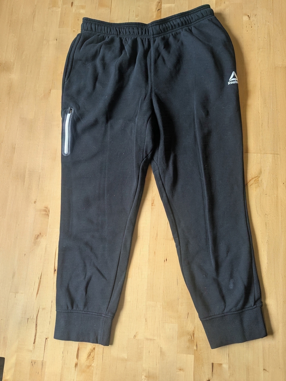 Reebok Men's Black Jogger Sweatpants with Zip Pocket Size XL Athleisure